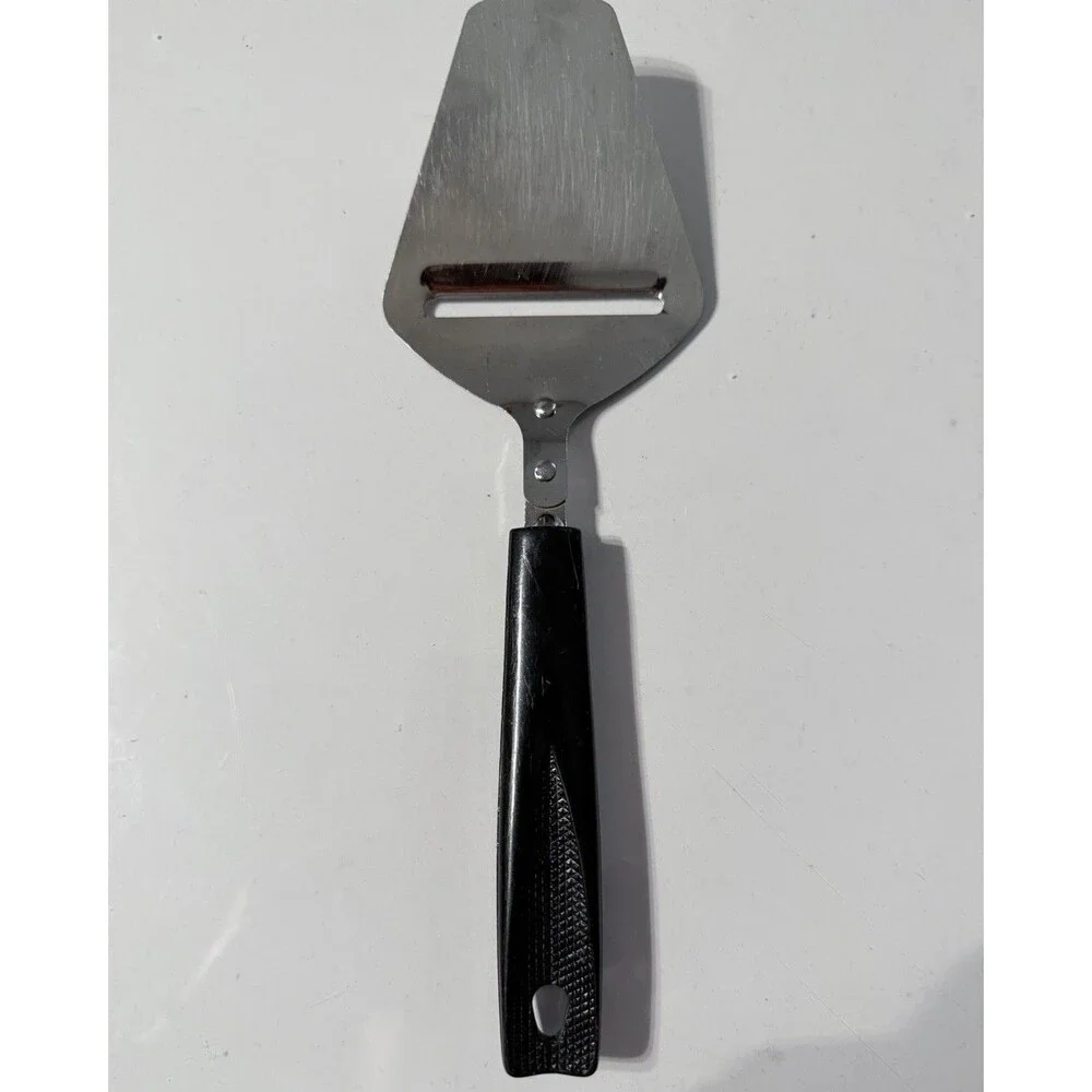Vintage Ekco USA Cheese Plane Hand Slicer Black‎ Plastic Handle 9